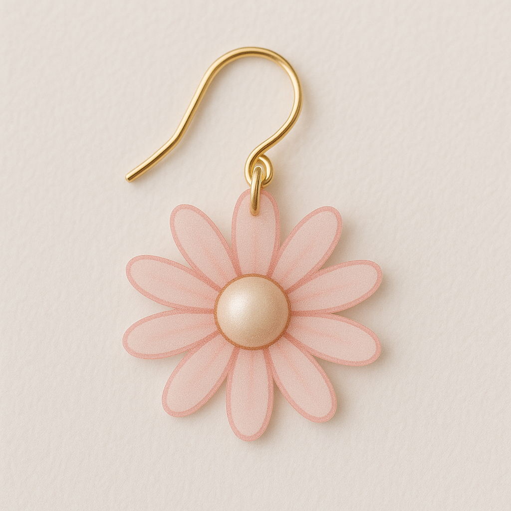 8 Petal Daisy Earring Template | Shrink Plastic Jewelry Design | DIY Floral Studs Digital Download