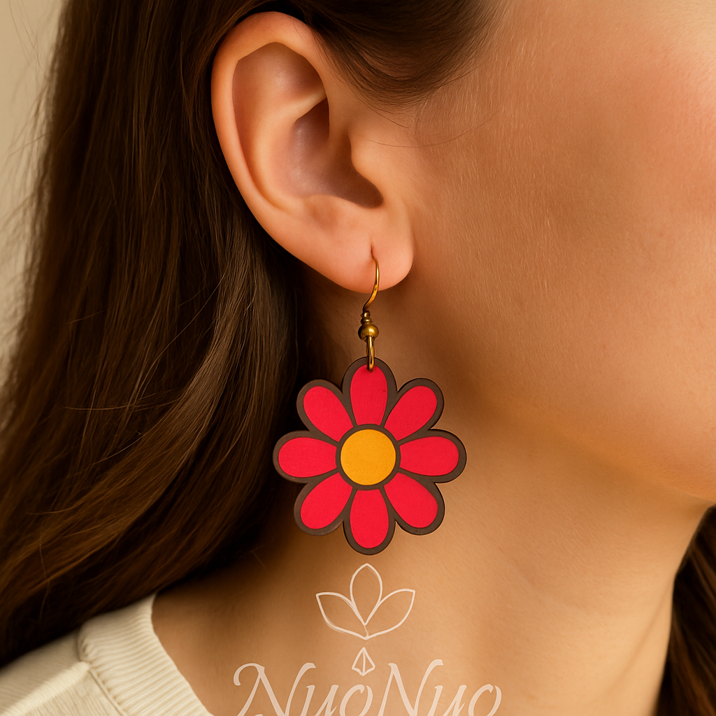 8-Petal Daisy Shrinky Dink Template – Printable Flower Outline for DIY Earrings, Charms & Jewelry Crafts